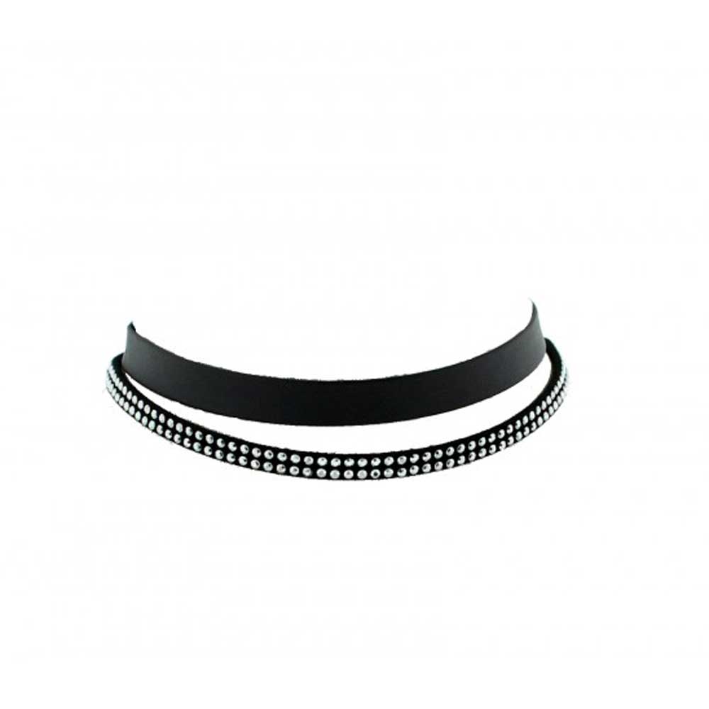 Zac's Alter Ego - Double with beads Choker - Black